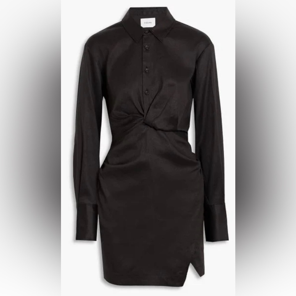 NWT Frame, black linen dress. Size medium.